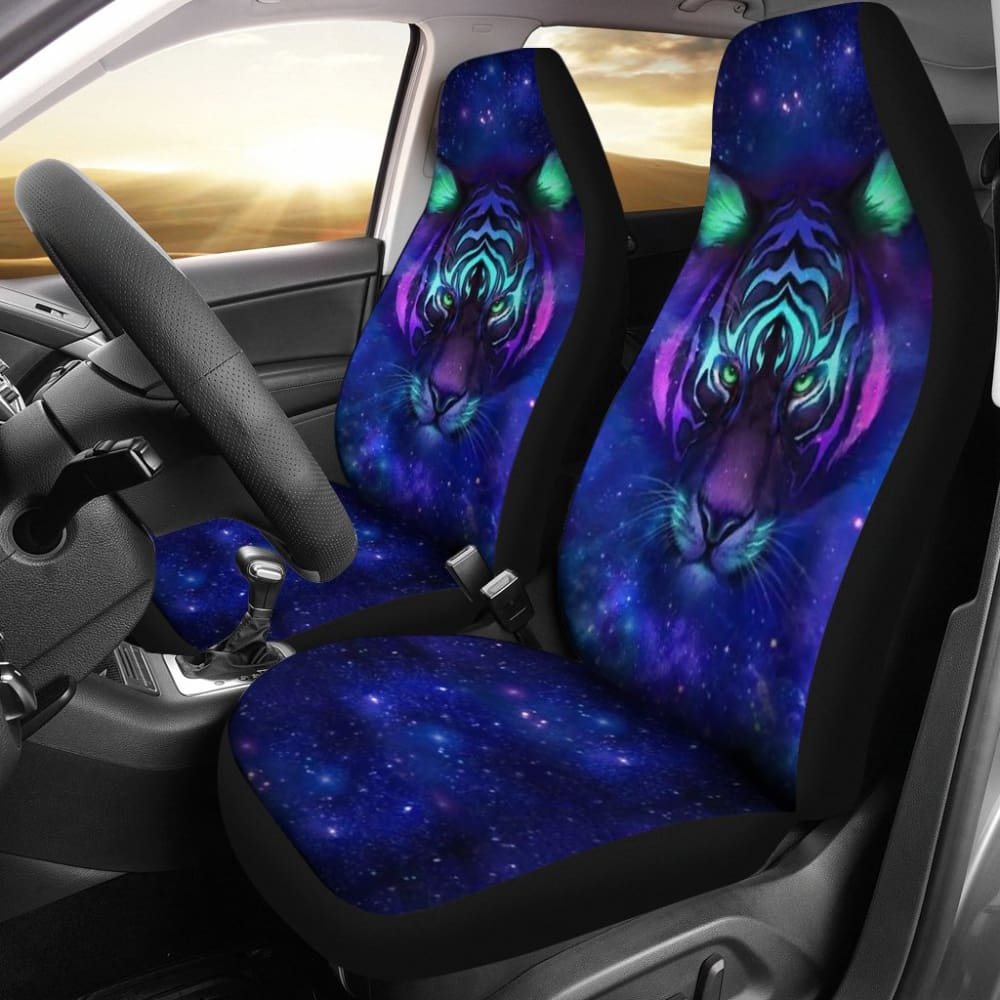 Digital Galaxy Tiger Face Car Seat Covers 212703 - YourCarButBetter