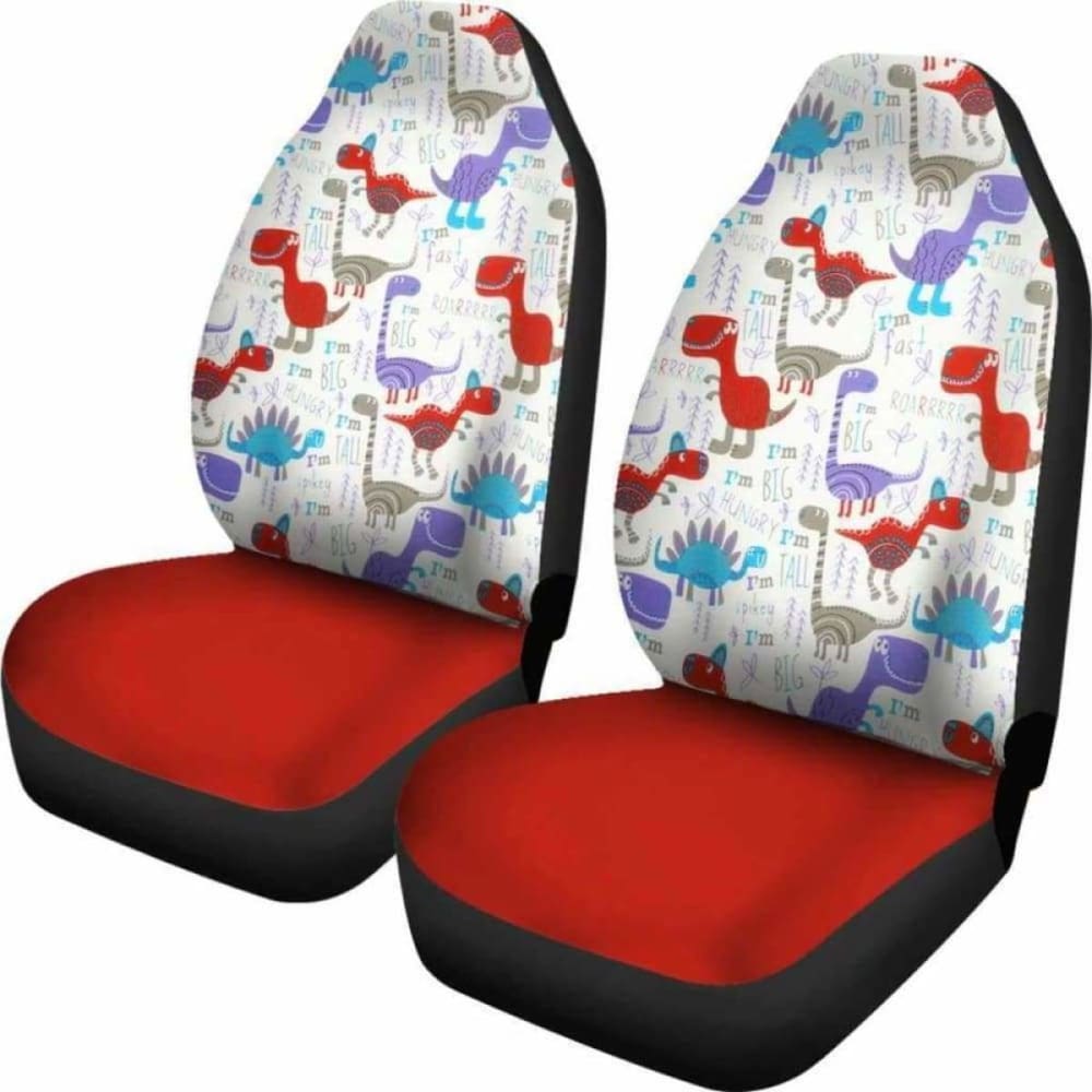Dinosaur Red Car Seat Covers 154813 - YourCarButBetter