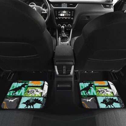 Dinosaurs Print Pattern Front And Back Car Mats 154813 - YourCarButBetter