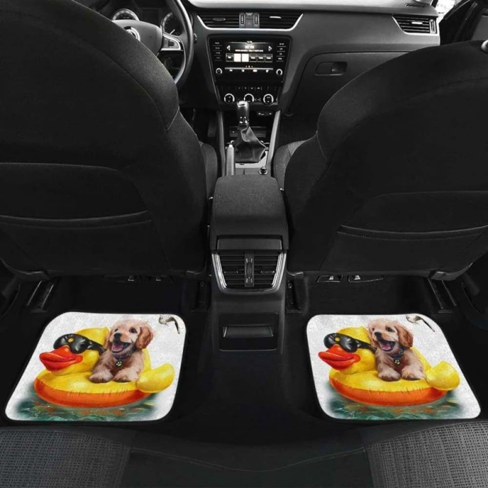 Dog And Duck Cute Funny Car Floor Mats 181703 - YourCarButBetter