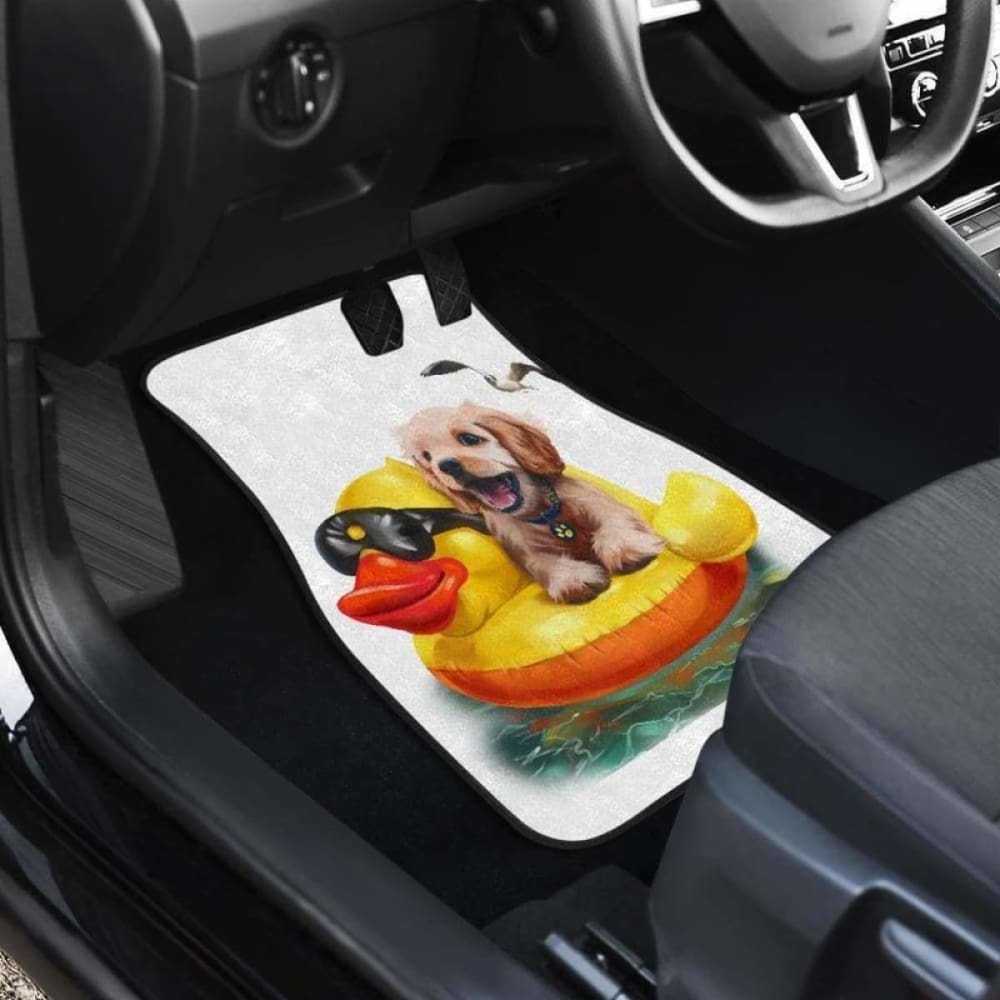 Dog And Duck Cute Funny Car Floor Mats 181703 - YourCarButBetter