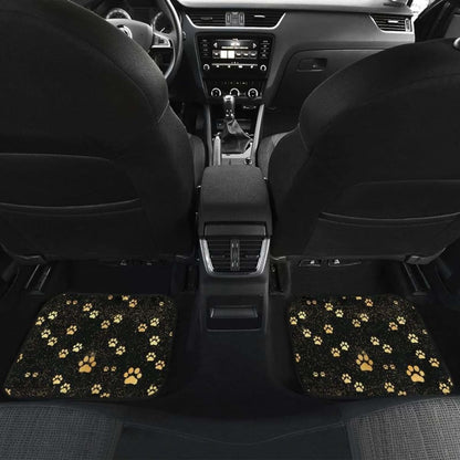 Dog Paws Pattern Print Design 05 Front And Back Car Mats 161012