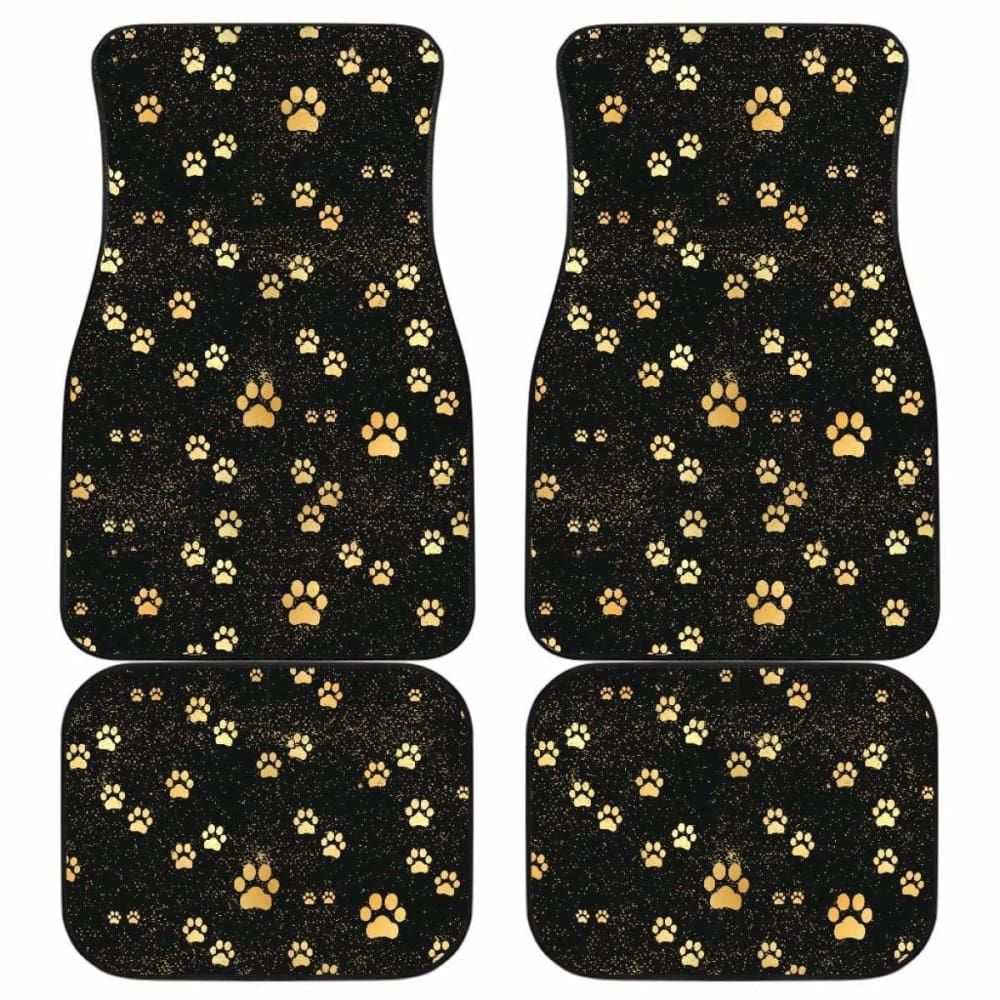 Dog Paws Pattern Print Design 05 Front And Back Car Mats 161012