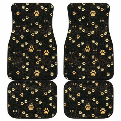 Dog Paws Pattern Print Design 05 Front And Back Car Mats 161012