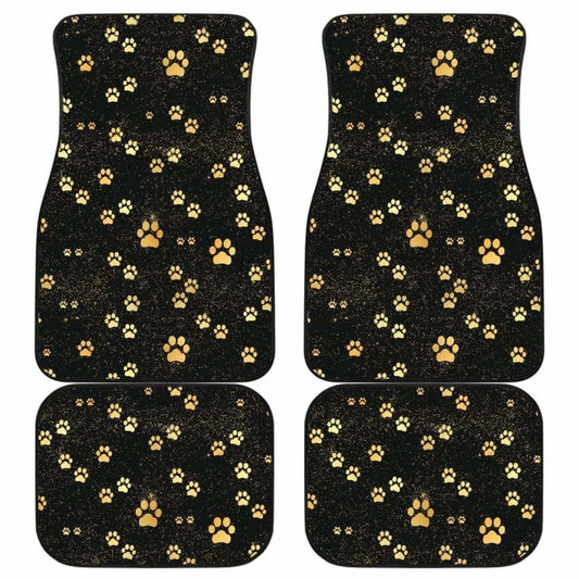 Dog Paws Pattern Print Design 05 Front And Back Car Mats 161012
