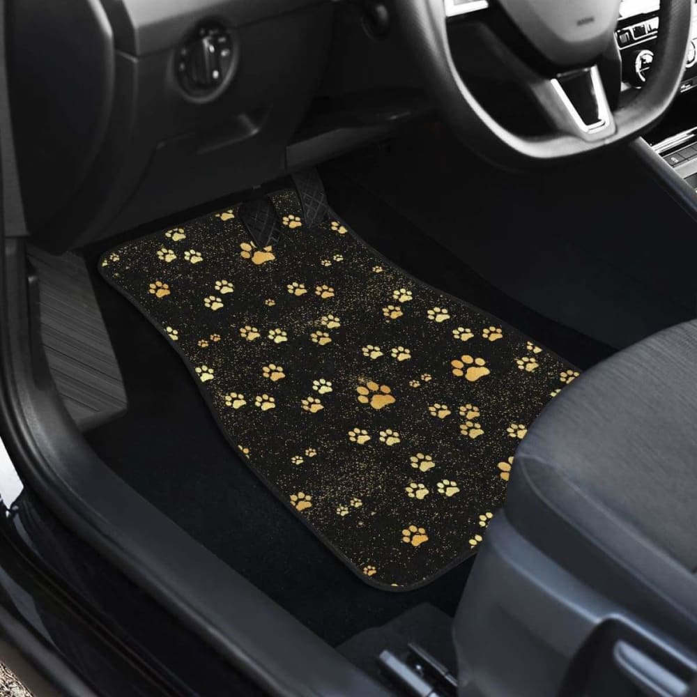 Dog Paws Pattern Print Design 05 Front And Back Car Mats 161012