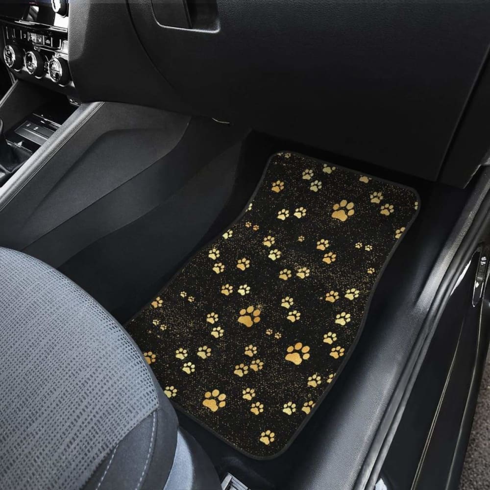 Dog Paws Pattern Print Design 05 Front And Back Car Mats 161012