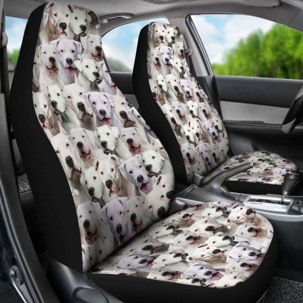 Dogo Argentino Full Face Car Seat Covers 090629 - YourCarButBetter