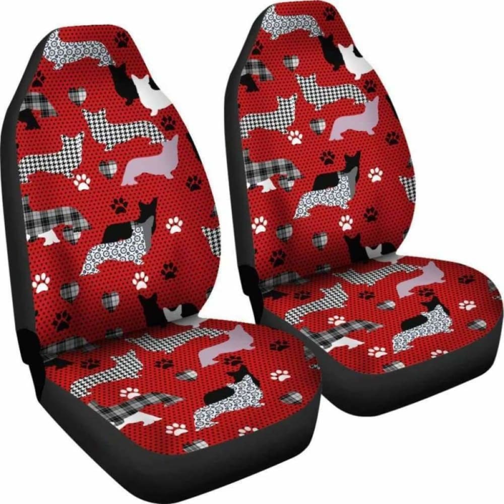 Dogs Red Car Seat Covers 112428 - YourCarButBetter