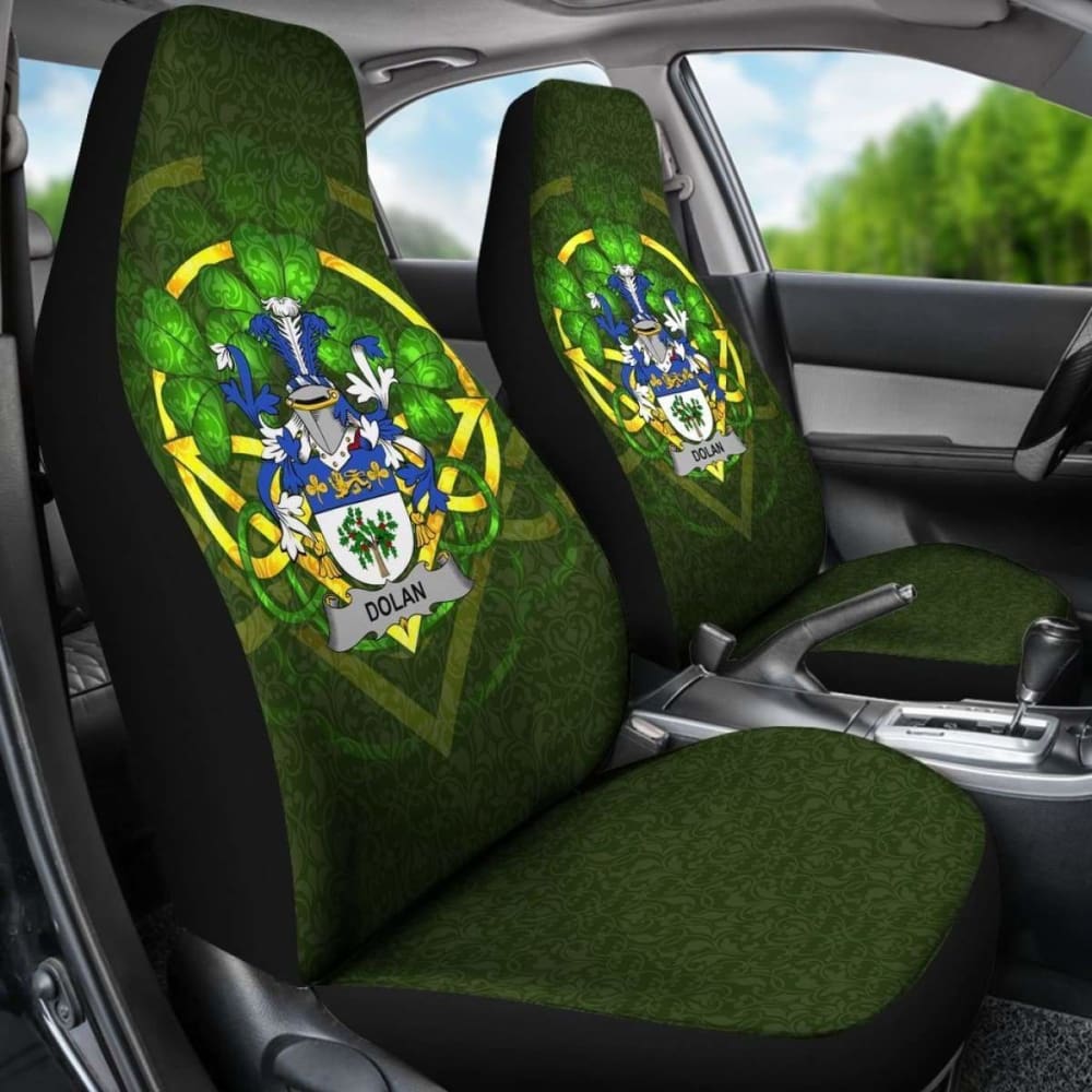 Dolan Or O’Dolan Ireland Car Seat Cover Celtic Shamrock (Set Of Two) 154230 - YourCarButBetter