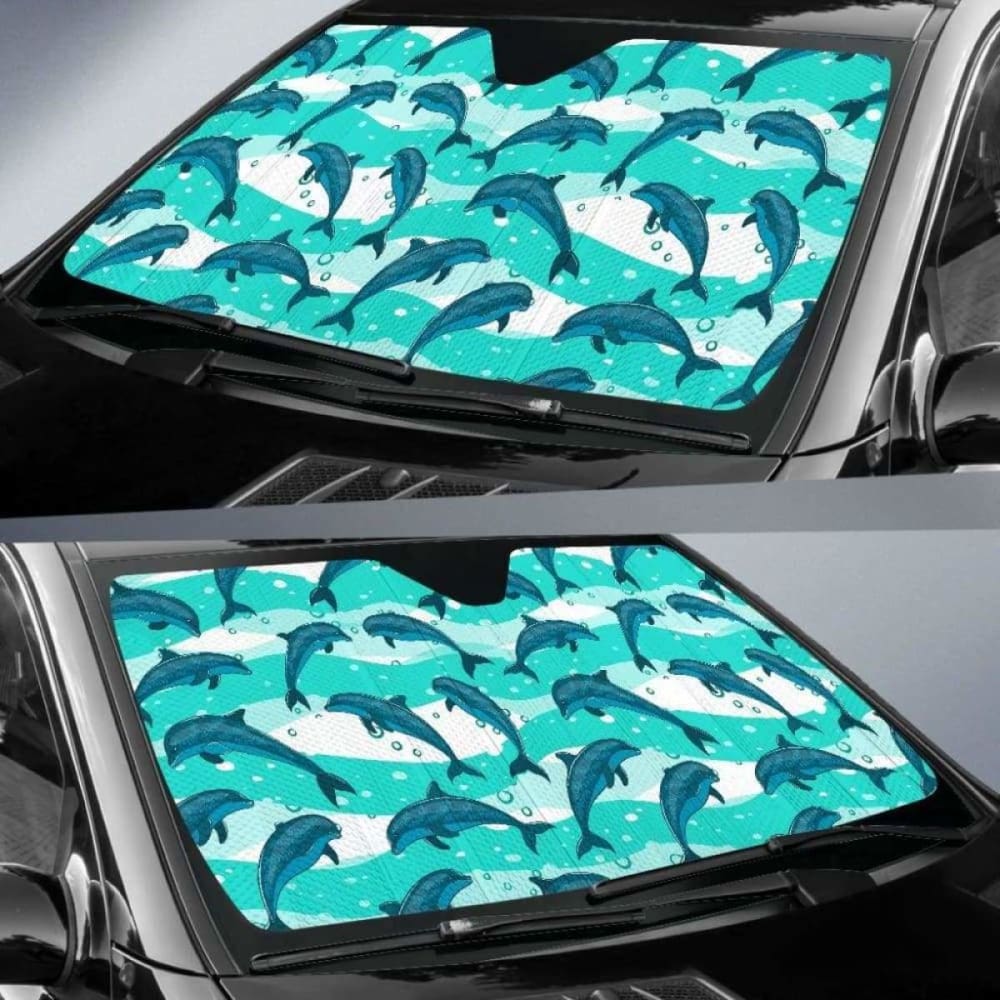 Dolphin Sea Pattern Car Auto Sun Shades 085424 - YourCarButBetter