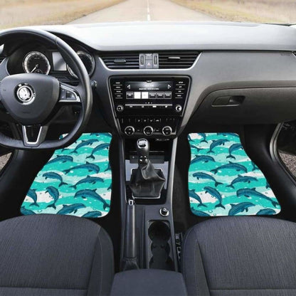 Dolphin Sea Pattern Front And Back Car Mats 181703 - YourCarButBetter