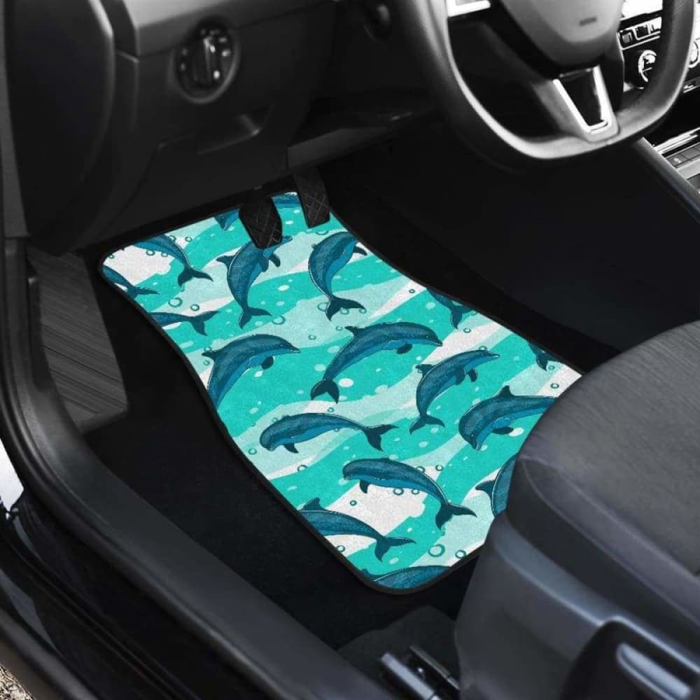 Dolphin Sea Pattern Front And Back Car Mats 181703 - YourCarButBetter