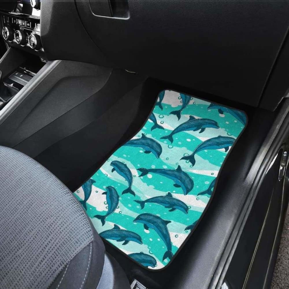 Dolphin Sea Pattern Front And Back Car Mats 181703 - YourCarButBetter