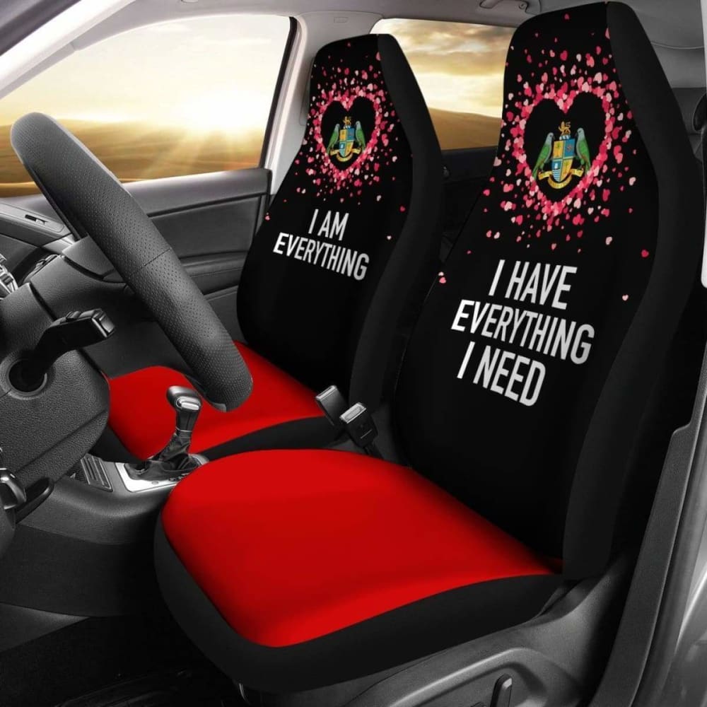 Dominica Car Seat Covers Couple Valentine Everthing I Need (Set Of Two) 092813