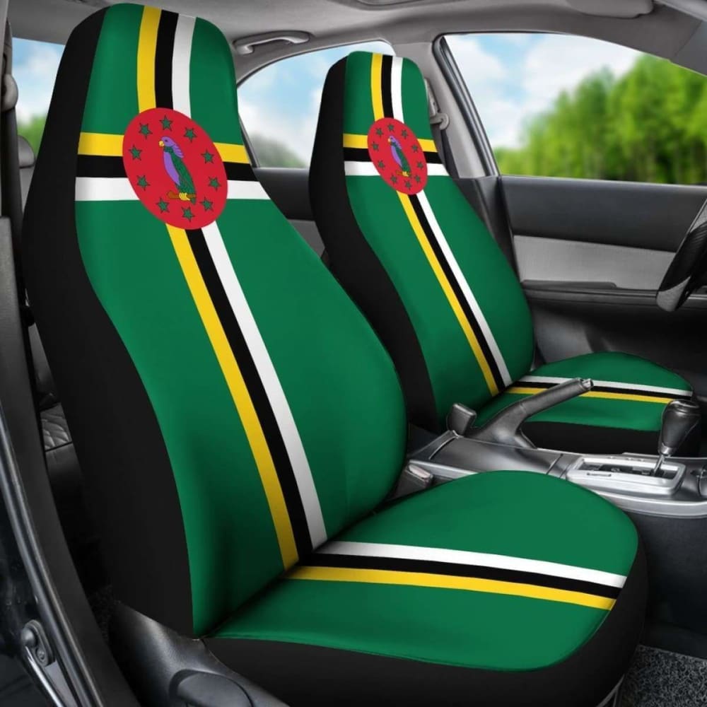 Dominica Flag Car Seat Covers 092813