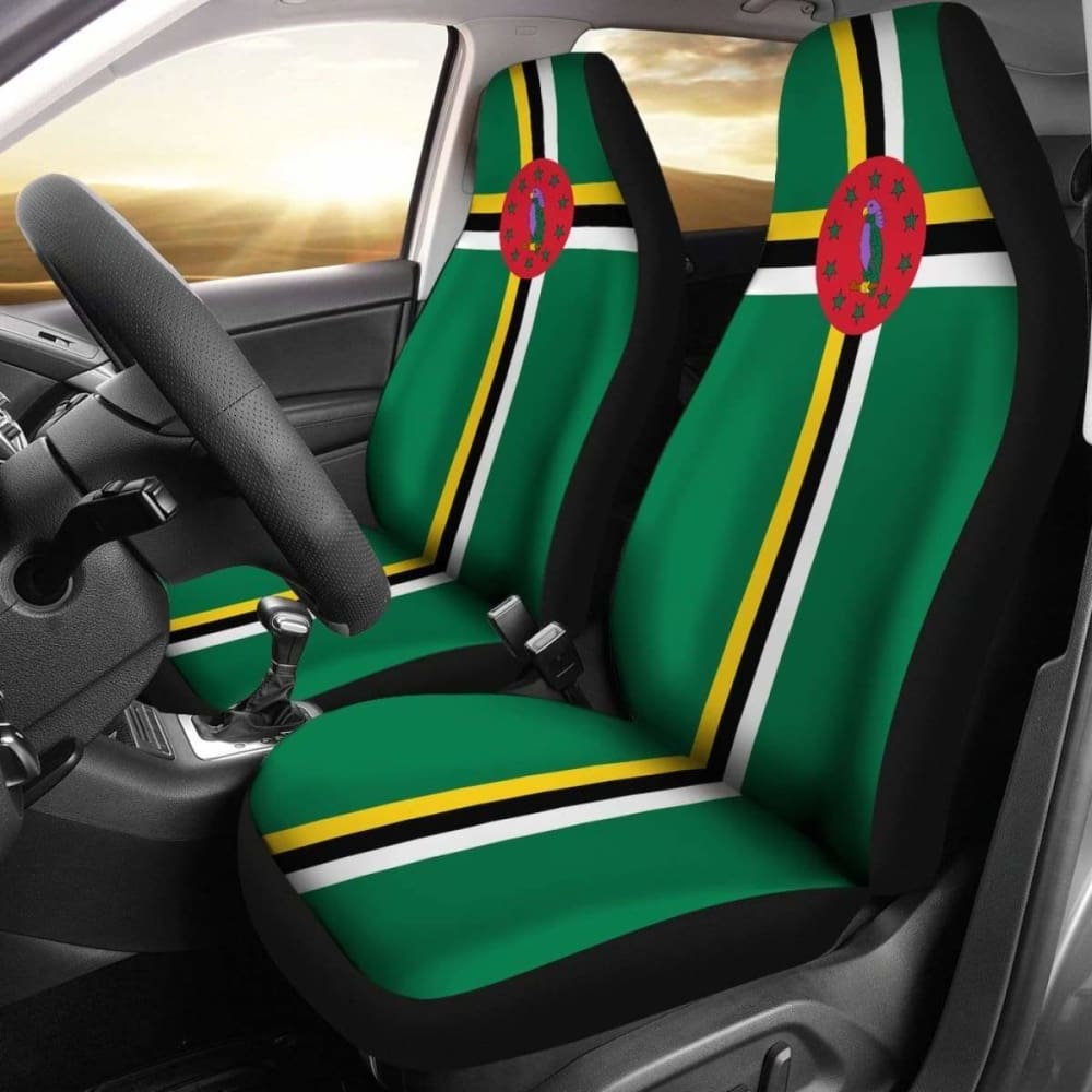 Dominica Flag Car Seat Covers 092813