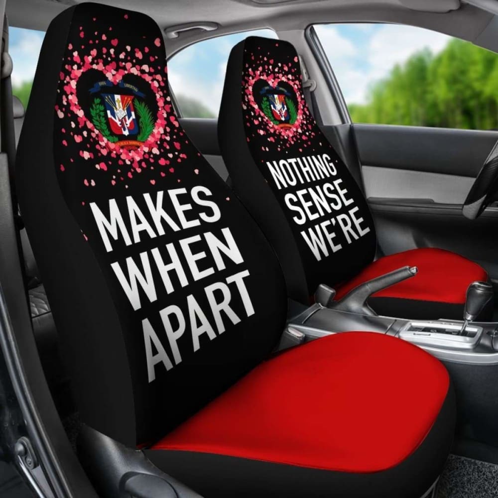 Dominican Republic Car Seat Covers Couple Valentine Nothing Make Sense (Set Of Two) 092813