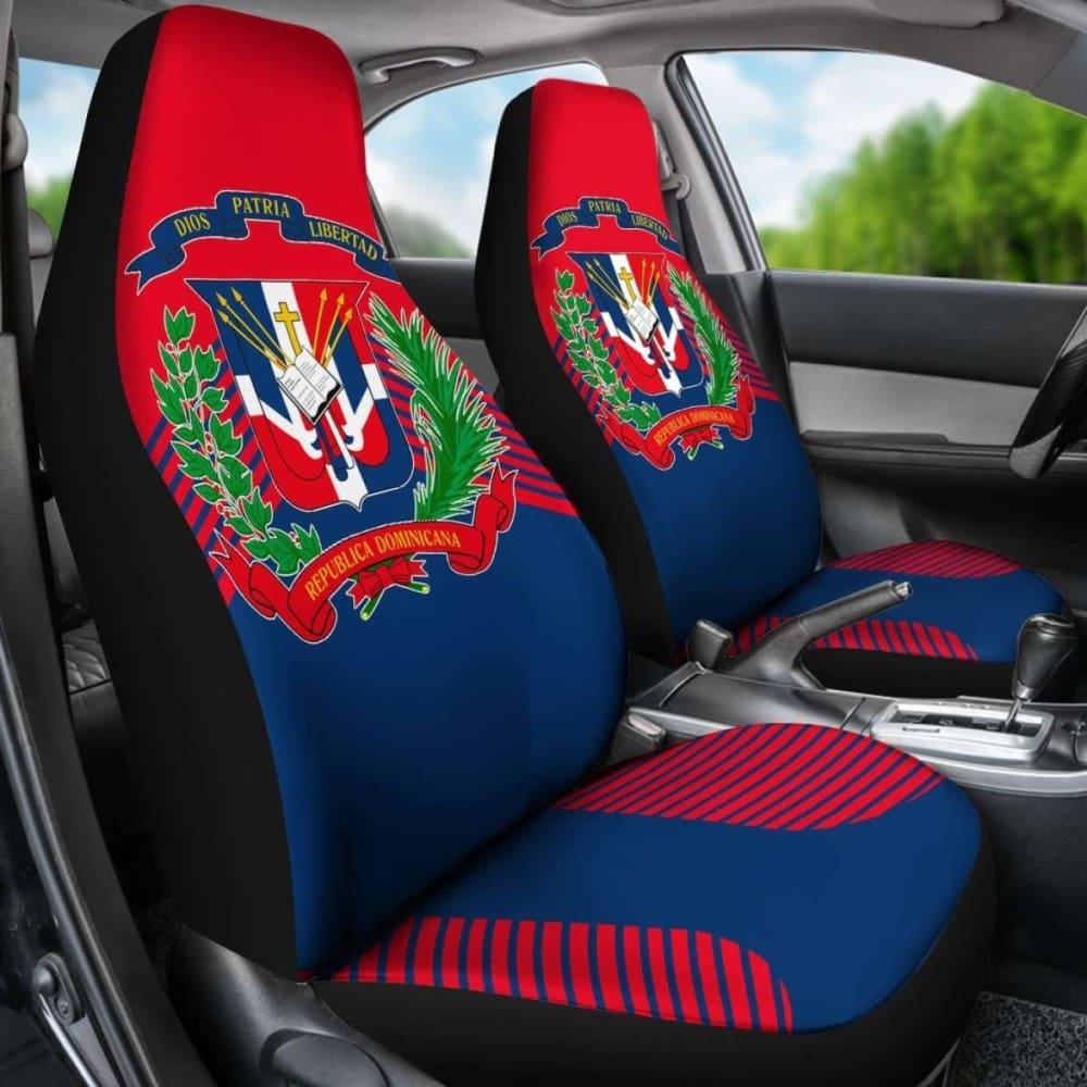 Dominican Republic Coat Of Arms Car Seat Covers Awesome 092813