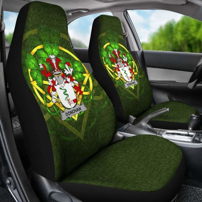 Donovan Or O’Donovan Ireland Car Seat Cover Celtic Shamrock (Set Of Two) 154230 - YourCarButBetter