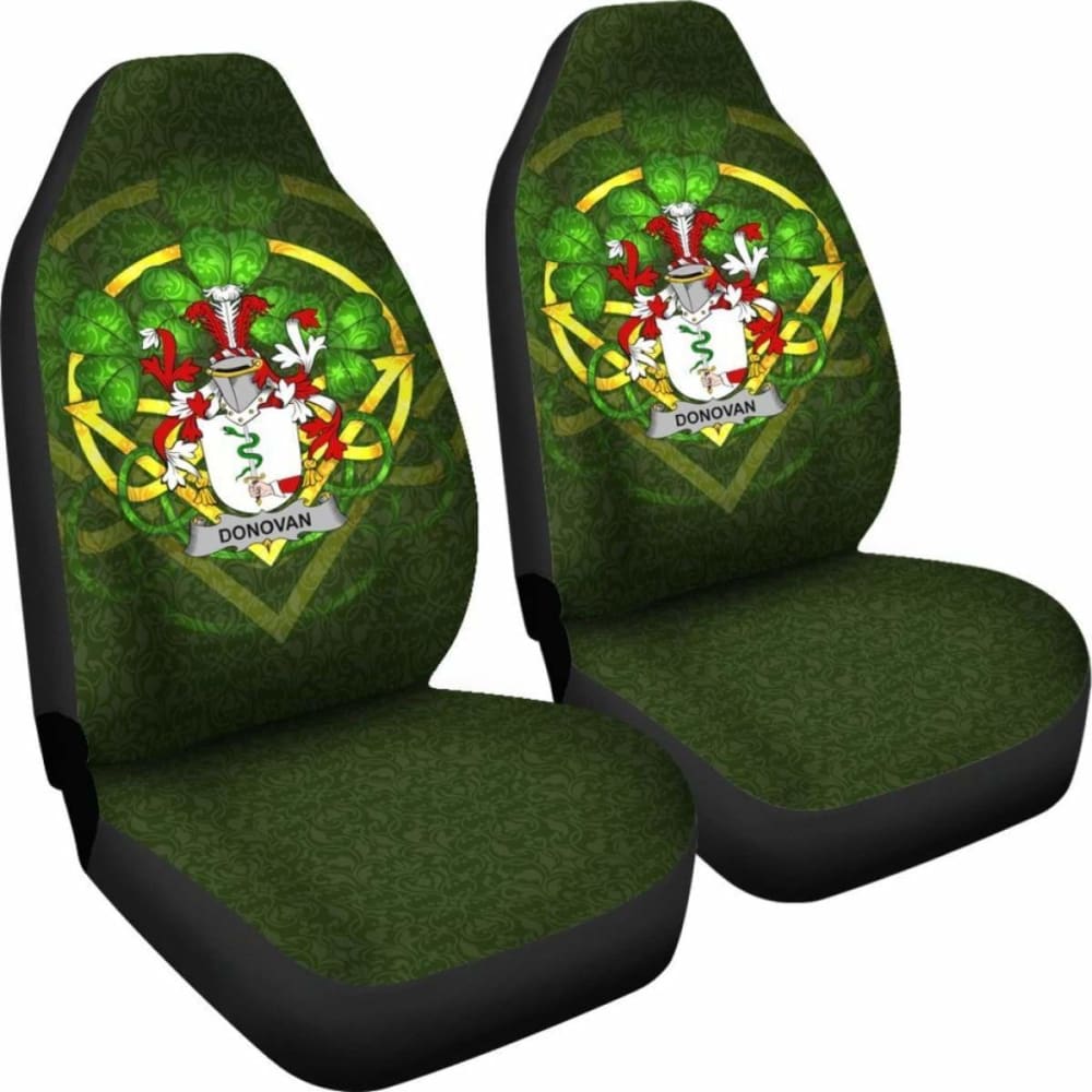 Donovan Or O’Donovan Ireland Car Seat Cover Celtic Shamrock (Set Of Two) 154230 - YourCarButBetter
