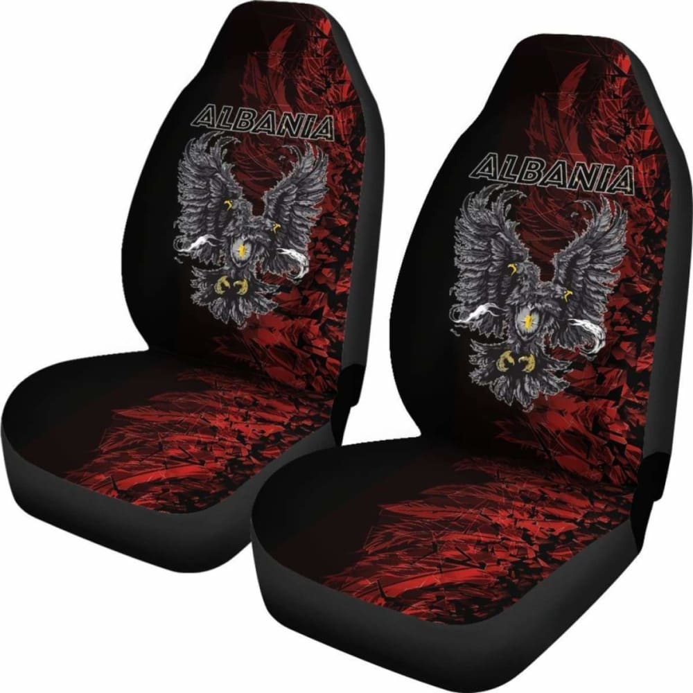 Double-Headed Eagle Of Albania Car Seat Covers Special 110424 - YourCarButBetter