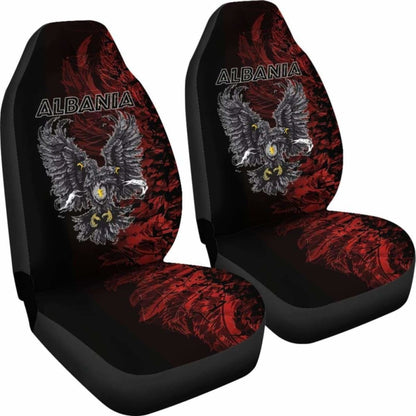 Double-Headed Eagle Of Albania Car Seat Covers Special 110424 - YourCarButBetter