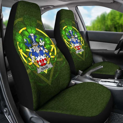 Douse Or Dowse Ireland Car Seat Cover Celtic Shamrock (Set Of Two) 154230 - YourCarButBetter