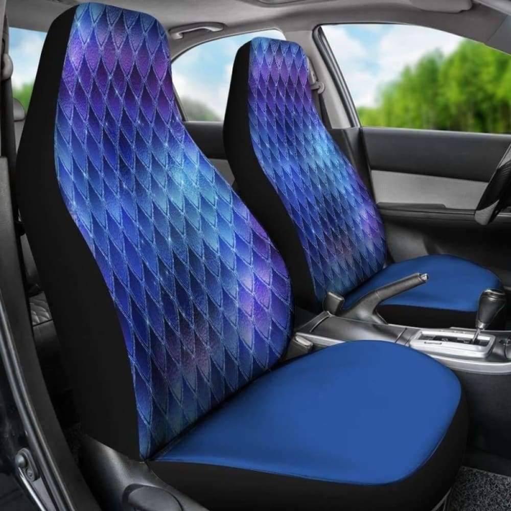 Dragon Car Seat Covers Blue Custom Print 103709