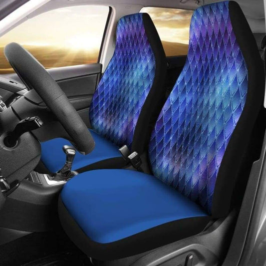 Dragon Car Seat Covers Blue Custom Print 103709