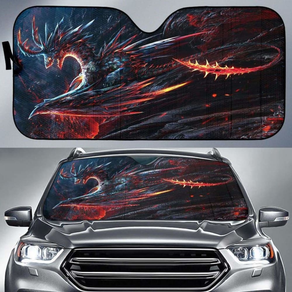 Dragon Fire Car Sun Shade 172609 - YourCarButBetter