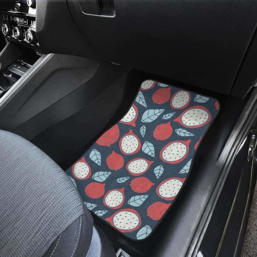 Dragon Fruits Dark Blue Background Front And Back Car Mats 174914 - YourCarButBetter