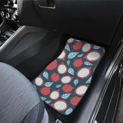 Dragon Fruits Dark Blue Background Front And Back Car Mats 174914 - YourCarButBetter