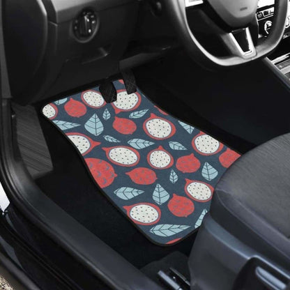 Dragon Fruits Dark Blue Background Front And Back Car Mats 174914 - YourCarButBetter