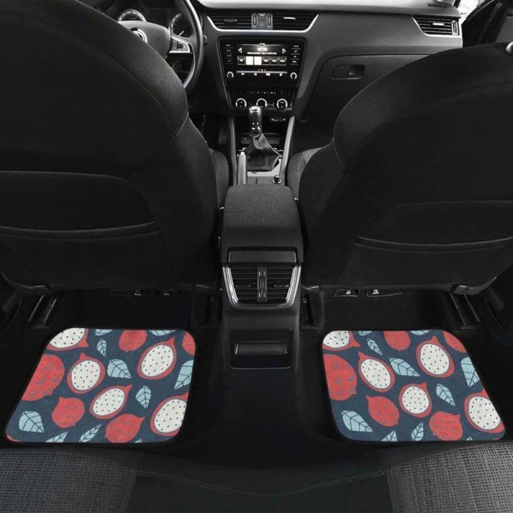 Dragon Fruits Dark Blue Background Front And Back Car Mats 174914 - YourCarButBetter