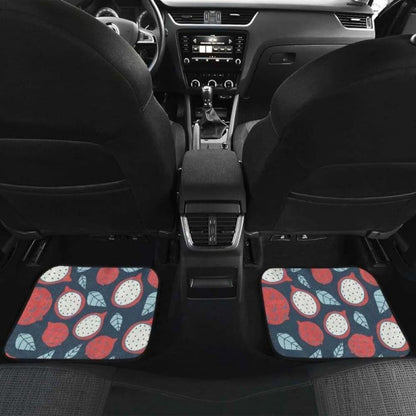 Dragon Fruits Dark Blue Background Front And Back Car Mats 174914 - YourCarButBetter