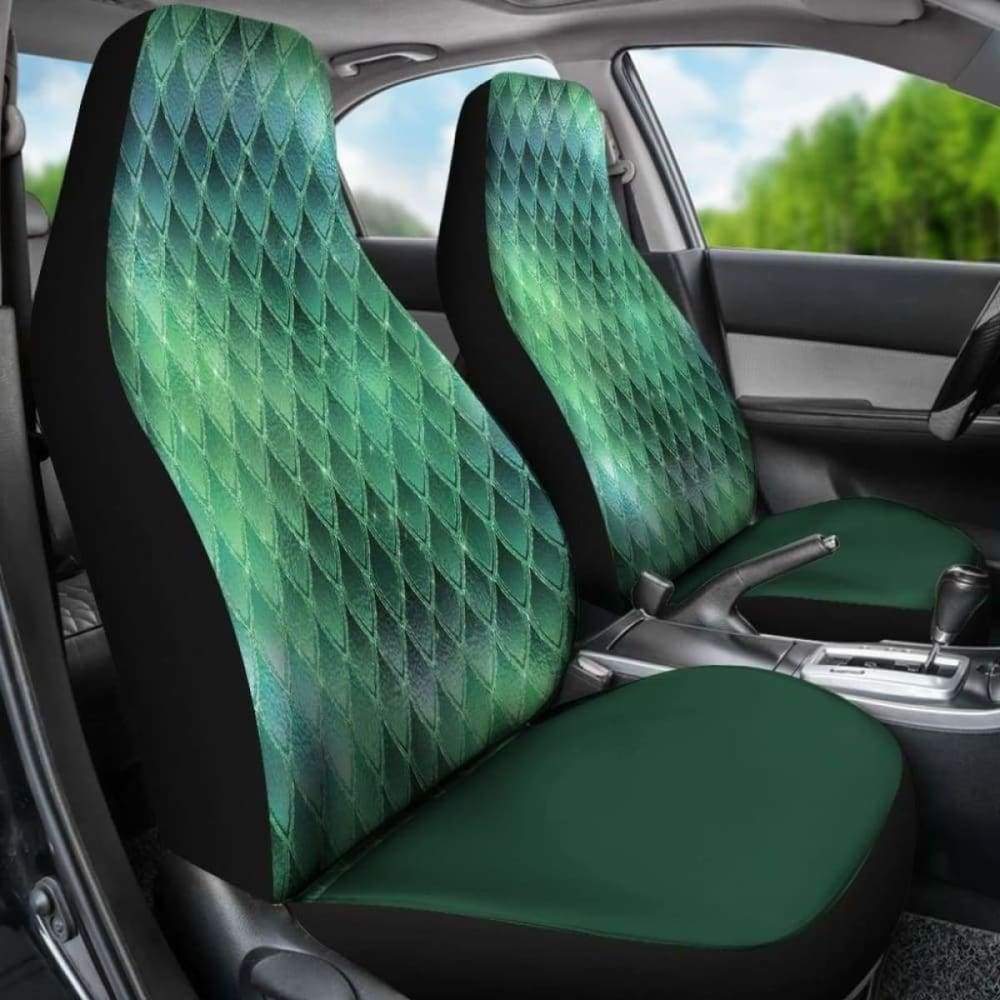 Dragon Glitter Green Car Seat Covers 103709