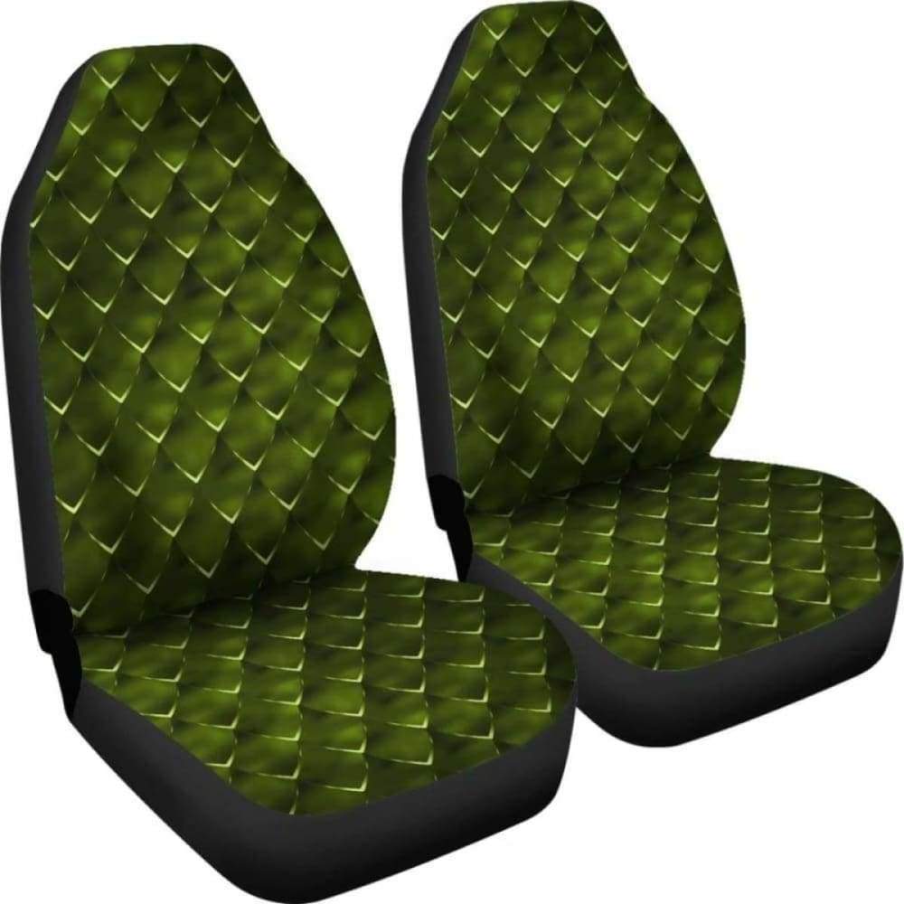 Dragon Scales Car Seat Covers Green Fantasy Mythology 103709