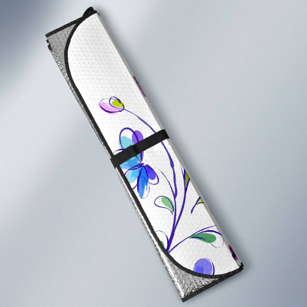 Dragonfly and Flower Print Car Auto Sun Shades 213003 - YourCarButBetter