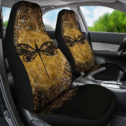 Dragonfly Zen Gold Car Seat Cover 135711