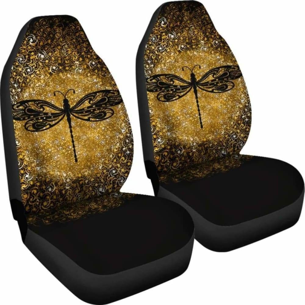 Dragonfly Zen Gold Car Seat Cover 135711