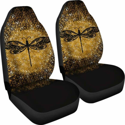 Dragonfly Zen Gold Car Seat Cover 135711