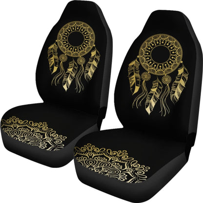 Dream Catcher Gold Mandala Lotus Boho Style Car Seat Covers 212802 - YourCarButBetter
