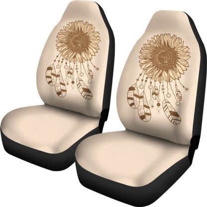 Dreamcatcher Car Seat Covers With Sunflower Feather 212503 - YourCarButBetter