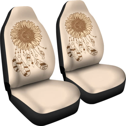 Dreamcatcher Car Seat Covers With Sunflower Feather 212503 - YourCarButBetter