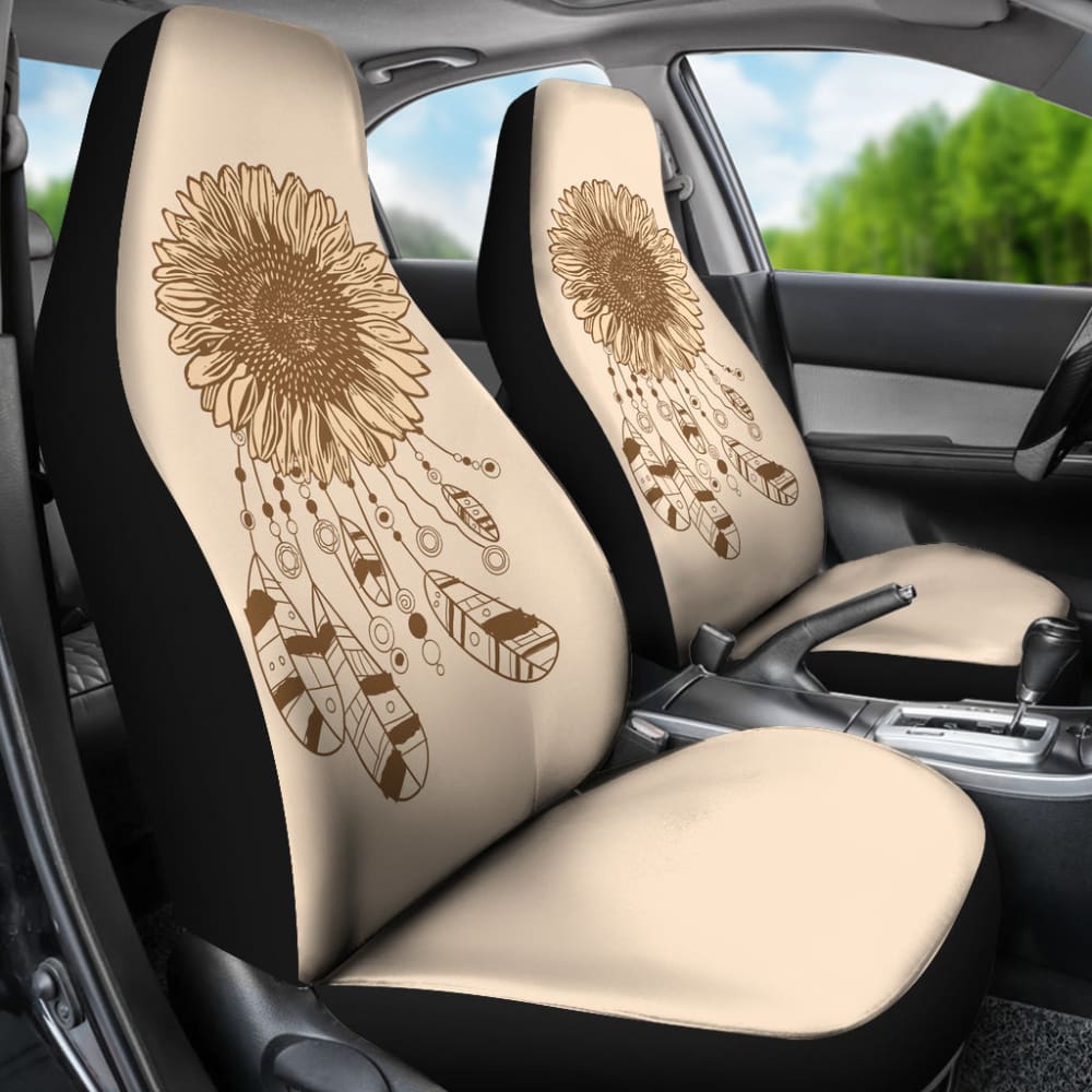 Dreamcatcher Car Seat Covers With Sunflower Feather 212503 - YourCarButBetter