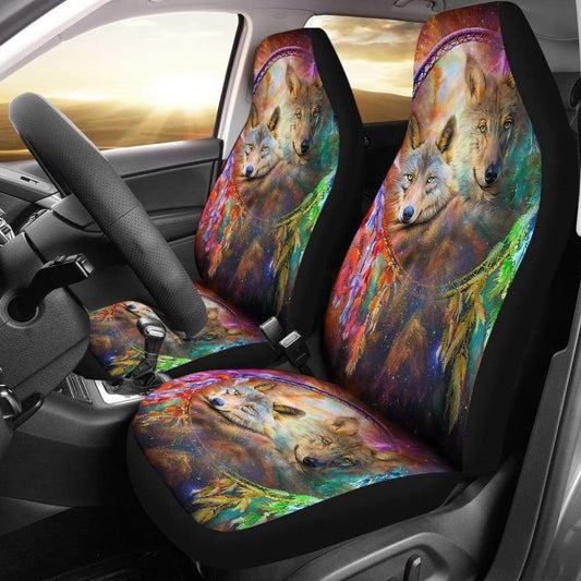 Dreamcatcher Wolf Car Seat Cover Full Set 212202