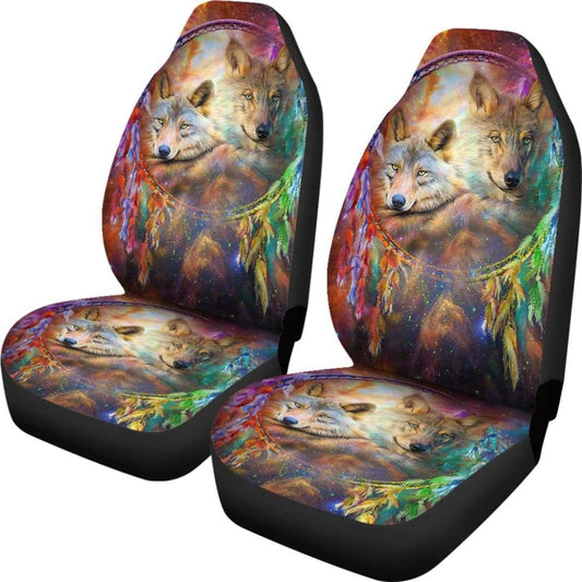 Dreamcatcher Wolf Car Seat Cover Full Set 212202