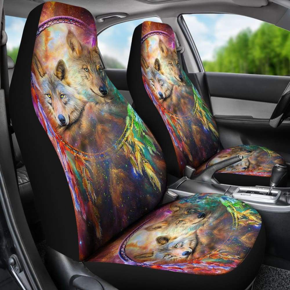 Dreamcatcher Wolf Car Seat Cover Full Set 212202