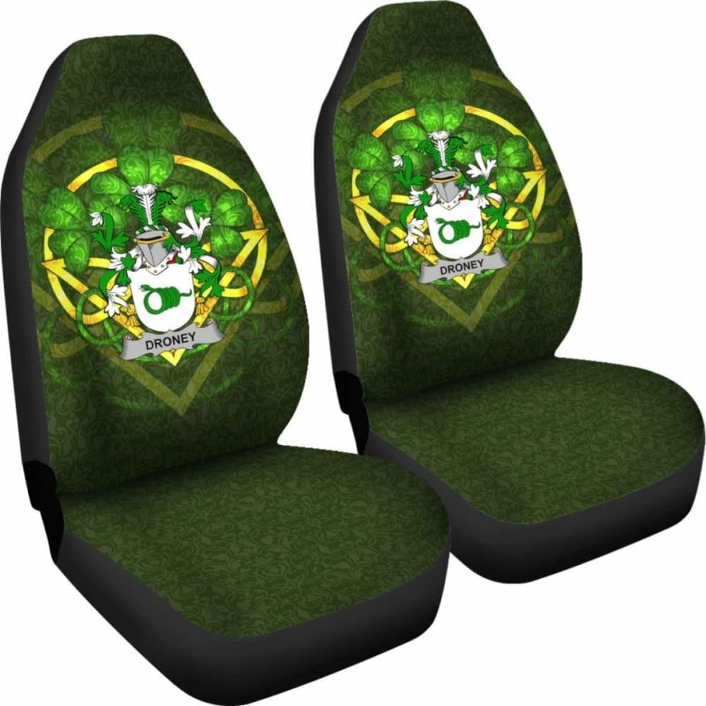 Droney Or O’Droney Ireland Car Seat Cover Celtic Shamrock (Set Of Two) 154230 - YourCarButBetter